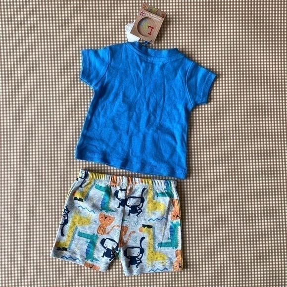 Lily & Jack animals printed shorts set. Baby boy Size 3-6 months.Zoo animals NWT - Picture 5 of 12
